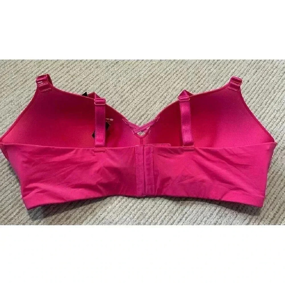 Torrid Curve Padded Wire Free Push Up Smooth Plunge Bra in Cabaret Pink Sz 46DD - Picture 4 of 11